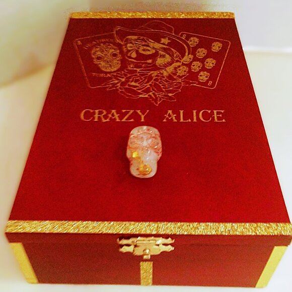 Suenos de Saundra Upcycled EXTREMELY RARE Crazy Alice, Cigar Box, ARTFUL STORAGE - Picture 12 of 12
